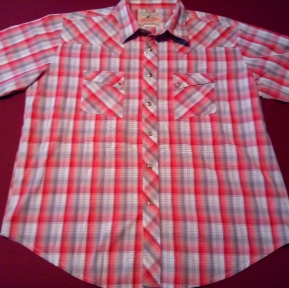 Wrangler Western Pearl Snap • Short Sleeve Men's M - Picture 1 of 4